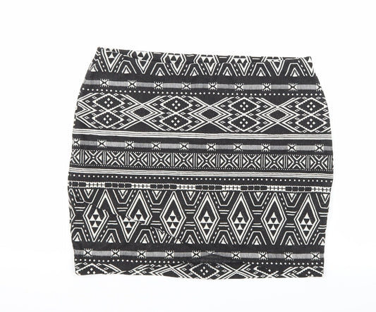H&M Womens Black   A-Line Skirt Size L