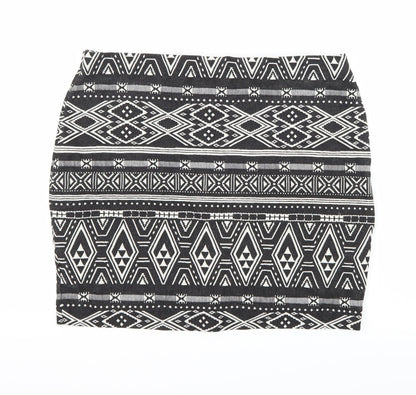 H&M Womens Black   A-Line Skirt Size L
