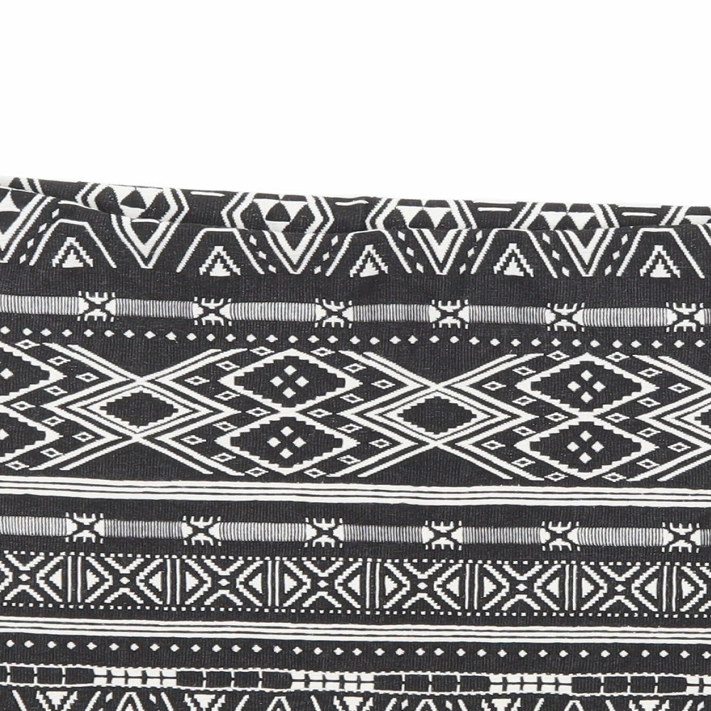 H&M Womens Black   A-Line Skirt Size L