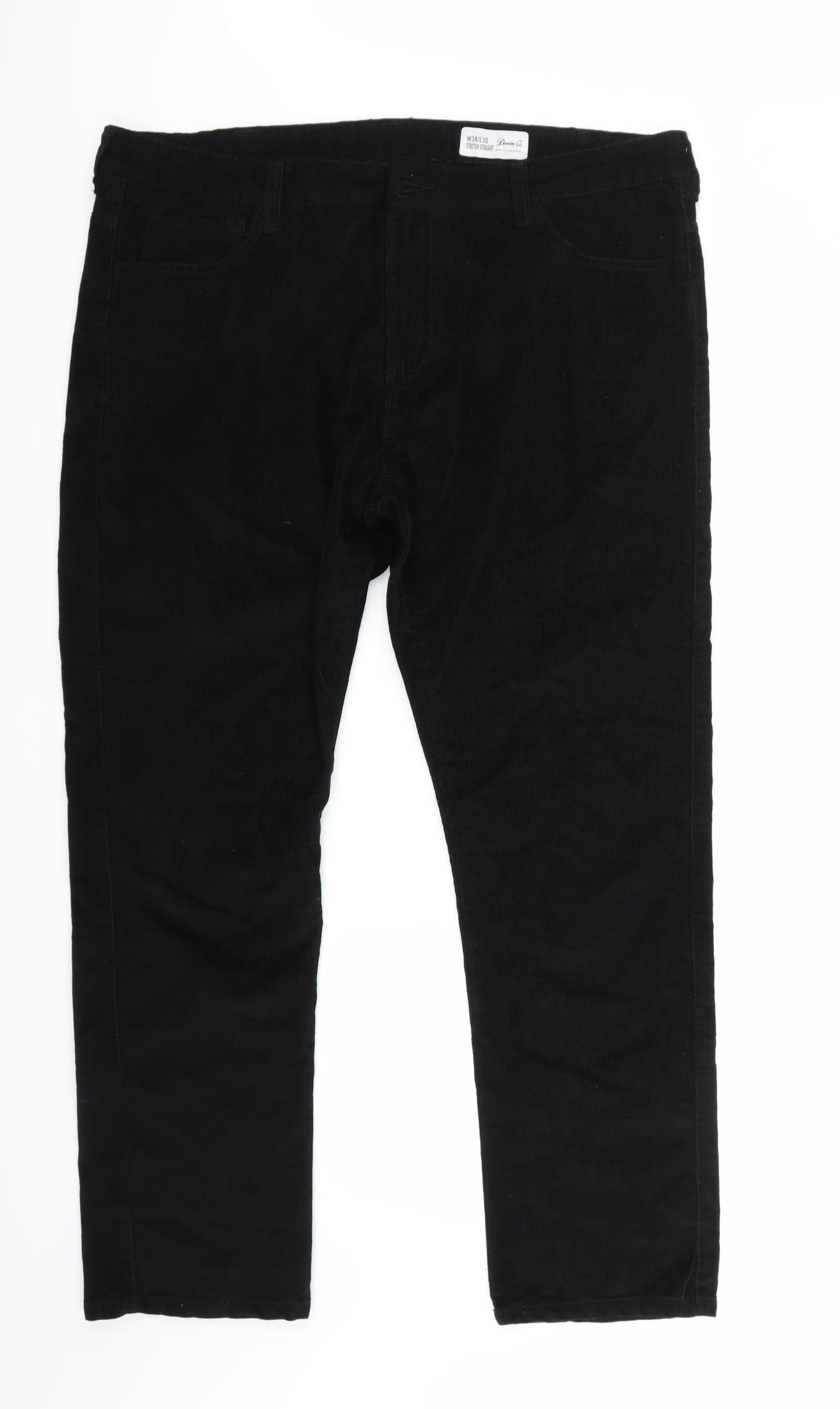 Denim & Co. Womens Black   Trousers  Size 38 L30 in