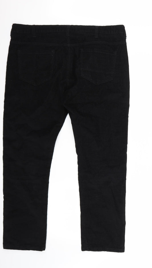 Denim & Co. Womens Black   Trousers  Size 38 L30 in