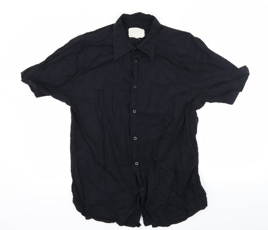 Urban Spirit Mens Black    Button-Up Size M