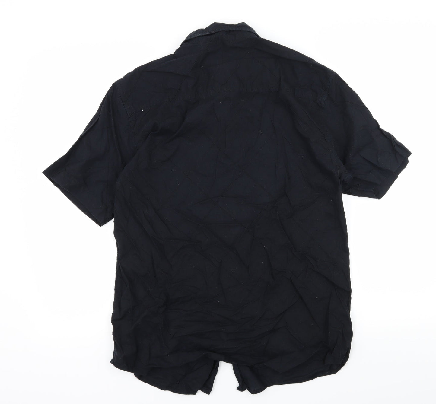 Urban Spirit Mens Black    Button-Up Size M