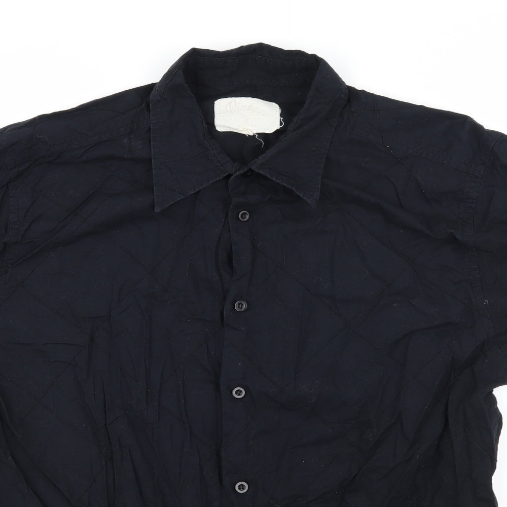 Urban Spirit Mens Black    Button-Up Size M