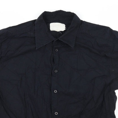 Urban Spirit Mens Black    Button-Up Size M