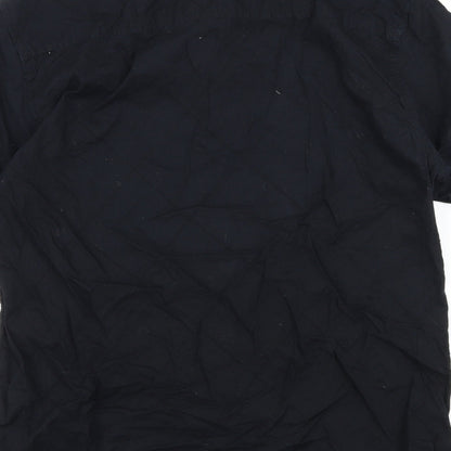 Urban Spirit Mens Black    Button-Up Size M