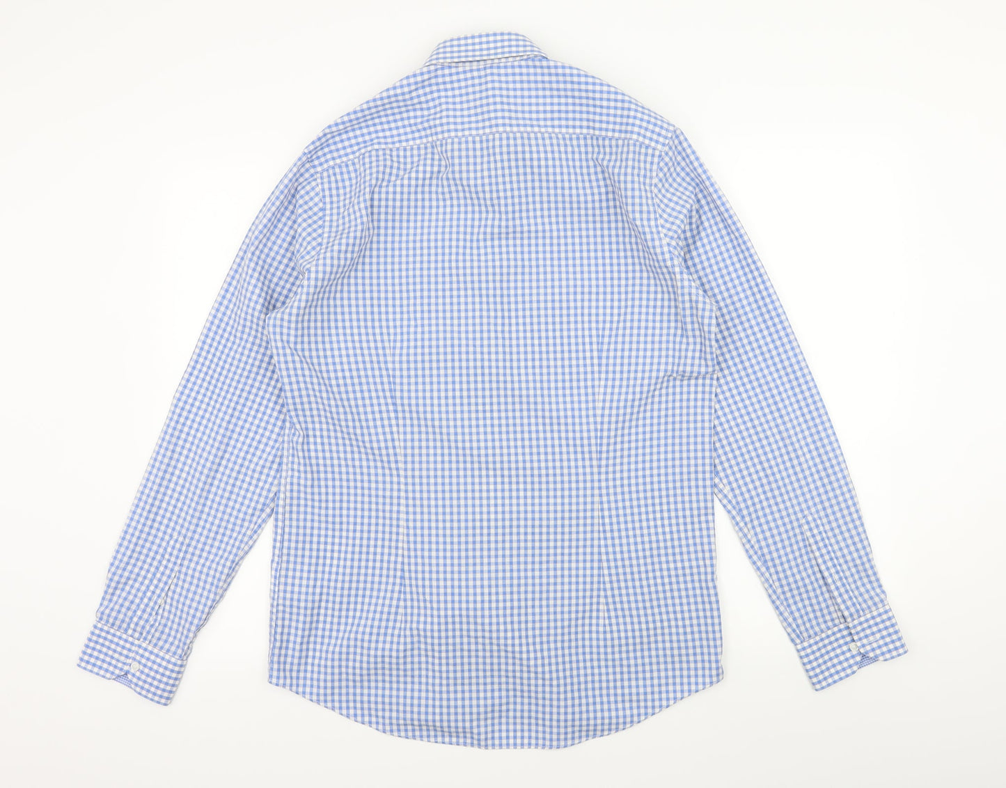 Red Herring Mens Blue Check   Button-Up Size 15.5