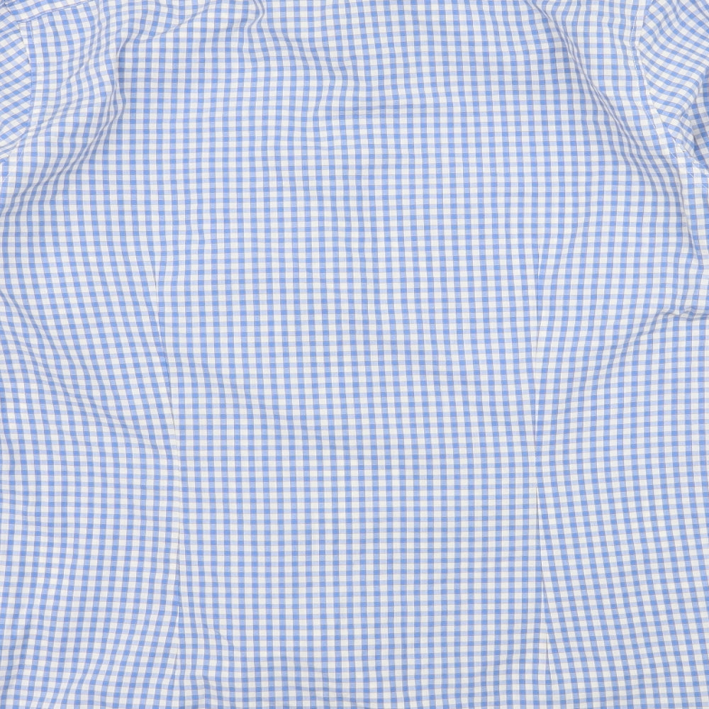 Red Herring Mens Blue Check   Button-Up Size 15.5