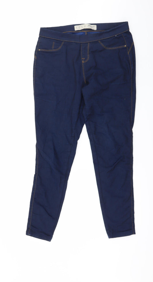 Denim & Co. Womens Blue  Denim Jegging Jeans Size 12 L27 in