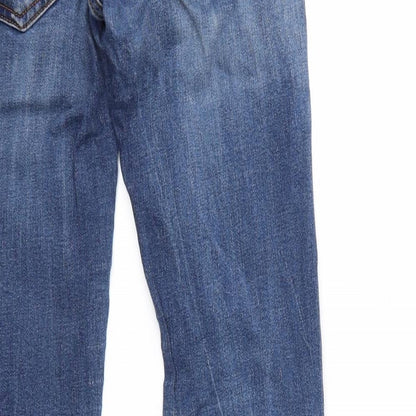 Womens UK Size  Preworn Regular Fit Bootcut Blue Jeans