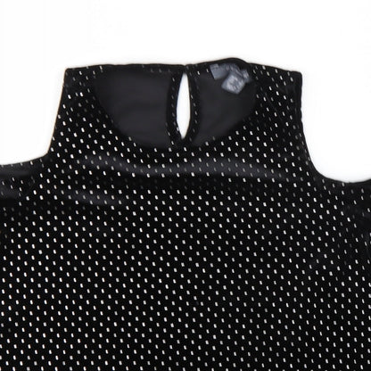 Primark Womens Black Polka Dot  Basic Blouse Size 6