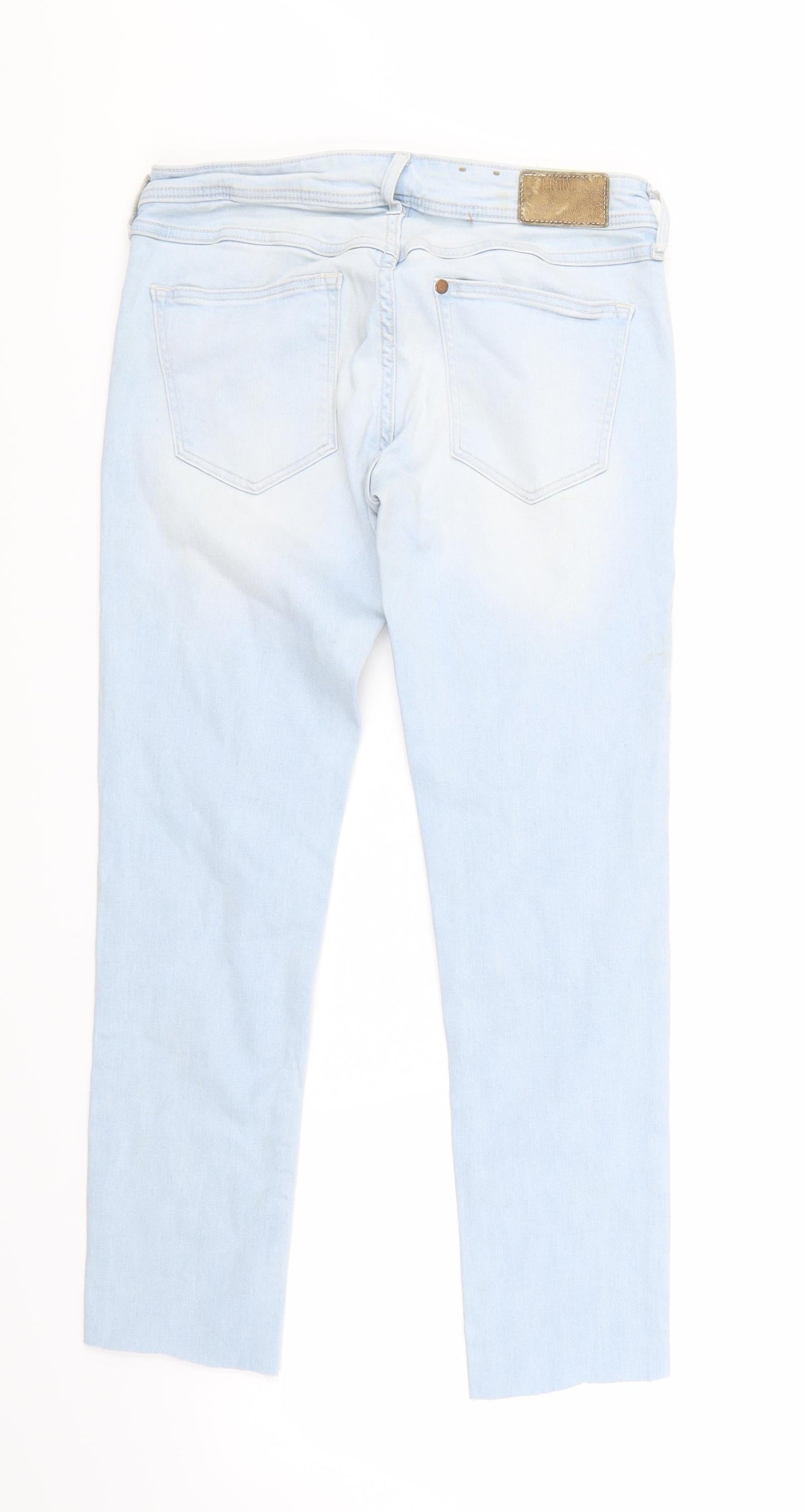 Womens UK Size  H&M Regular Fit Skinny Blue Jeans