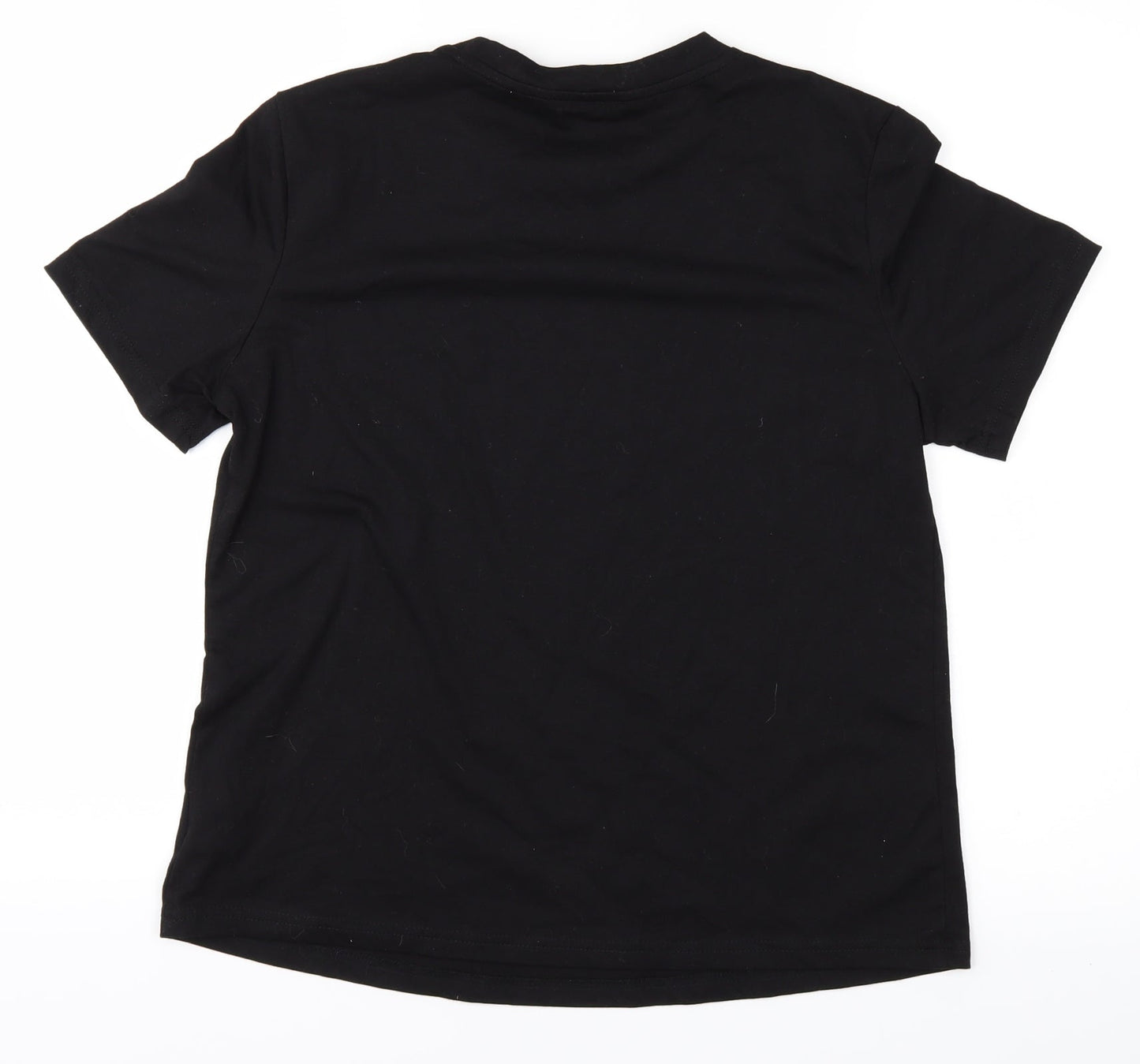 Womens UK Size S Shien Black Basic T-Shirt