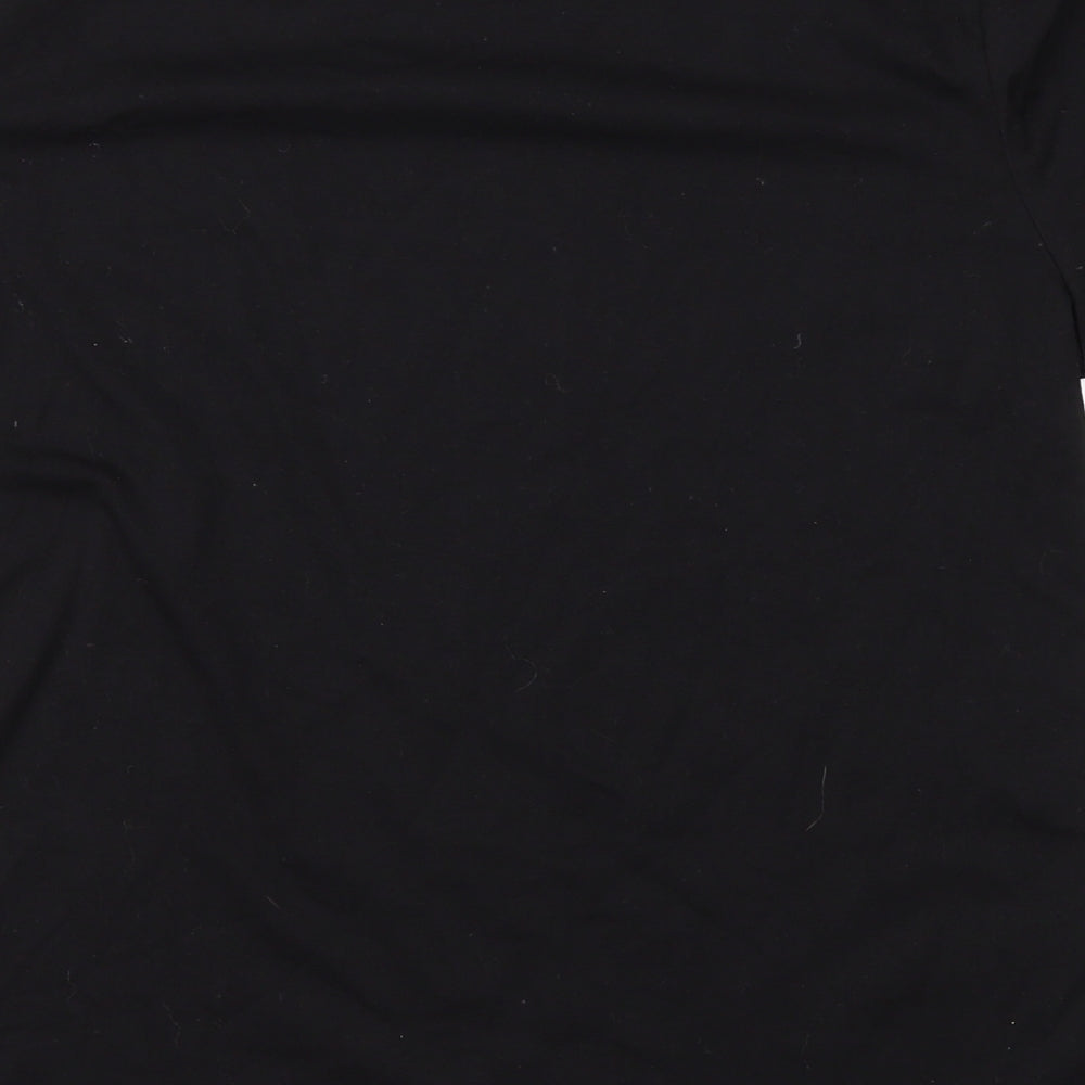 Womens UK Size S Shien Black Basic T-Shirt