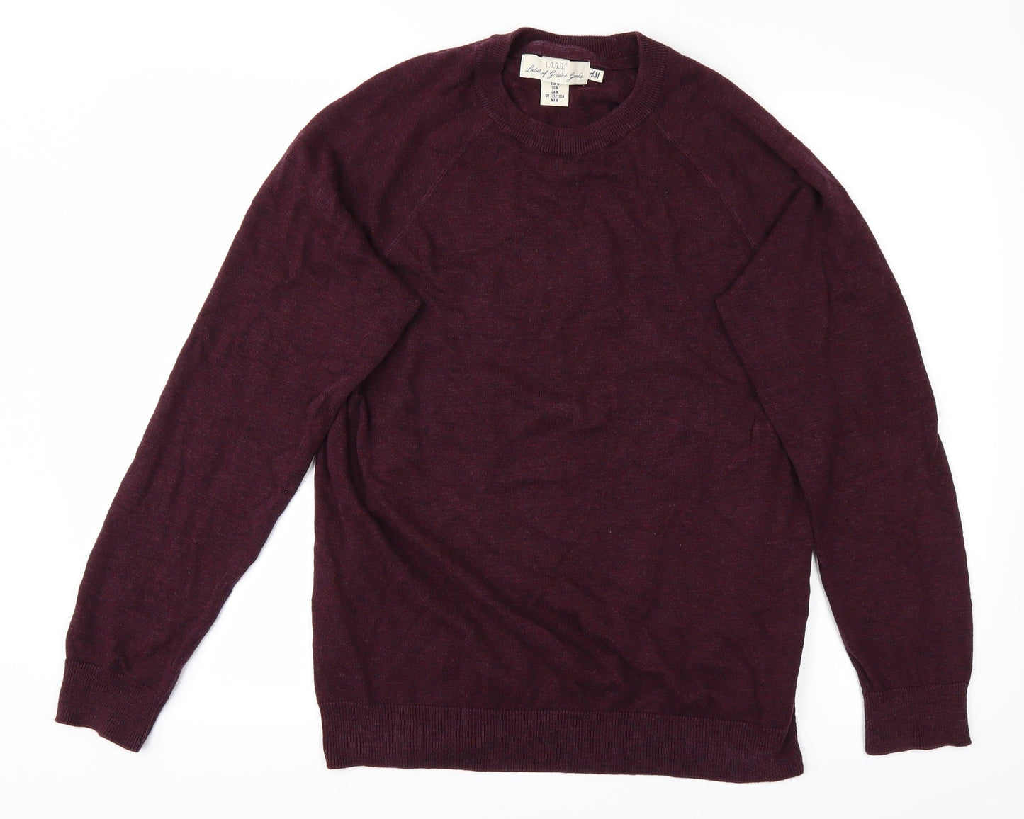 L.O.G.G Mens Purple   Pullover Jumper Size M