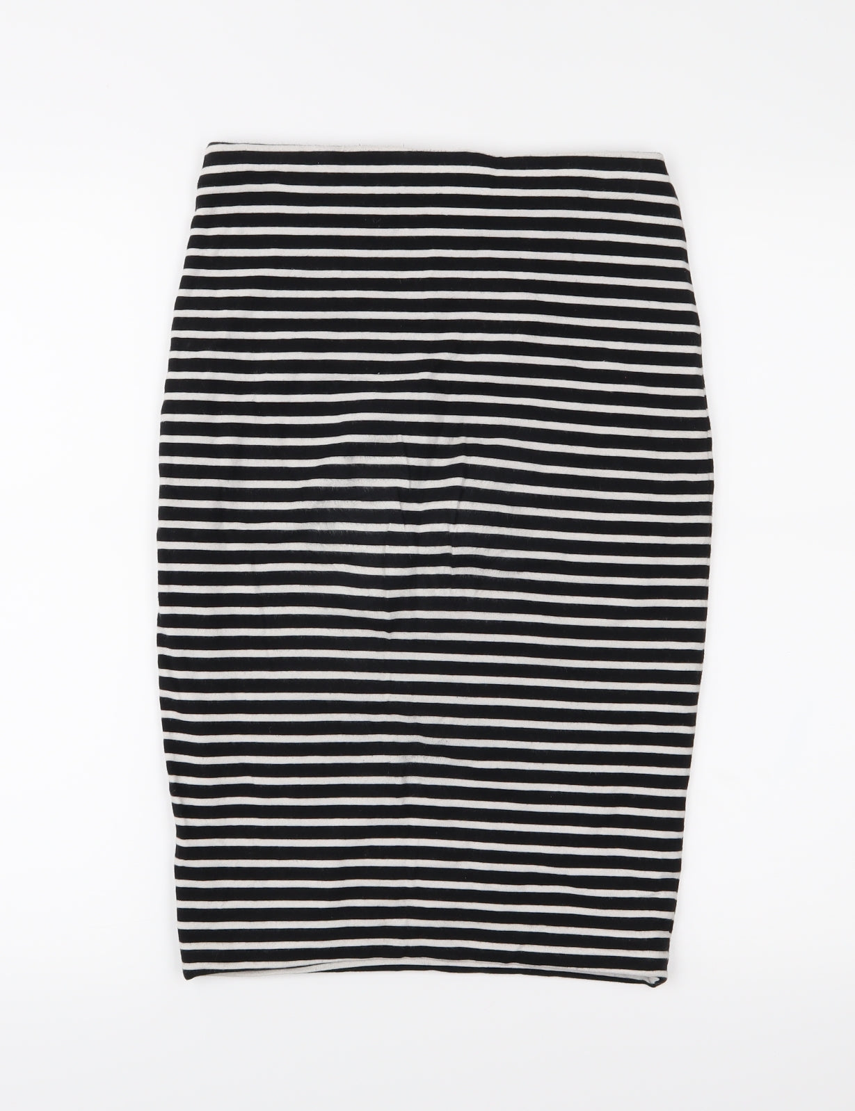 H&M Womens Black Striped  Straight & Pencil Skirt Size S