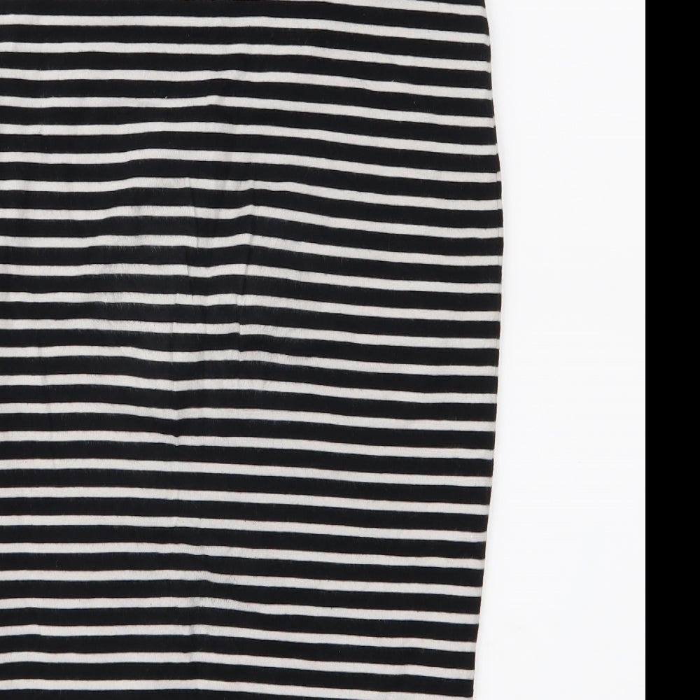 H&M Womens Black Striped  Straight & Pencil Skirt Size S