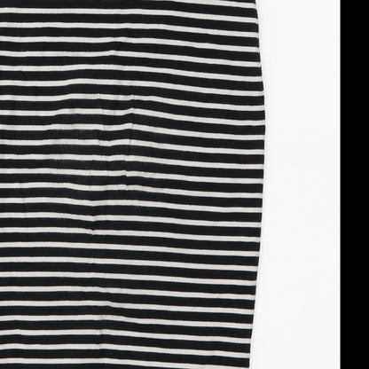 H&M Womens Black Striped  Straight & Pencil Skirt Size S