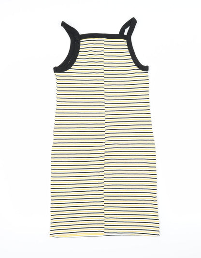 FOREVER 21 Womens Black Striped  Shift  Size L