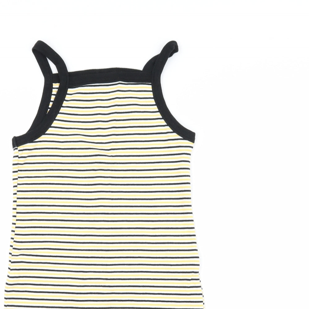 FOREVER 21 Womens Black Striped  Shift  Size L