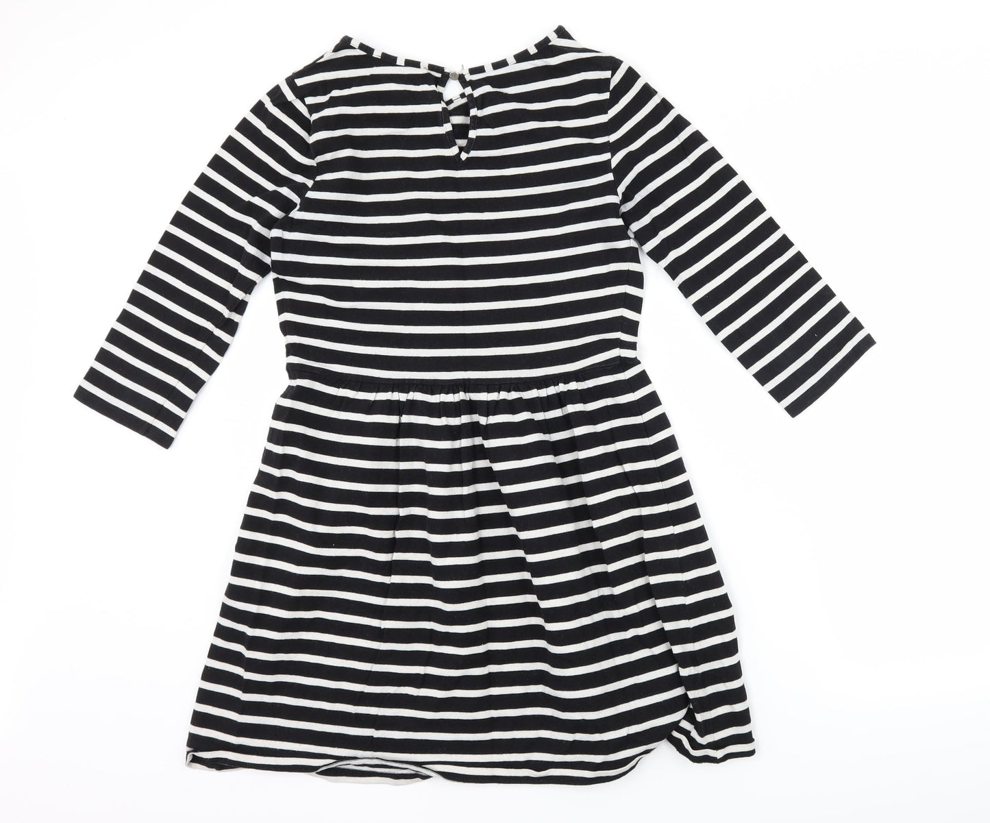 Oasis Womens Black Striped  Skater Dress  Size S