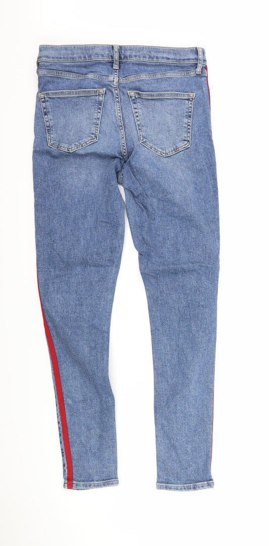 Topshop Womens Blue  Denim Skinny Jeans Size 30 L34 in