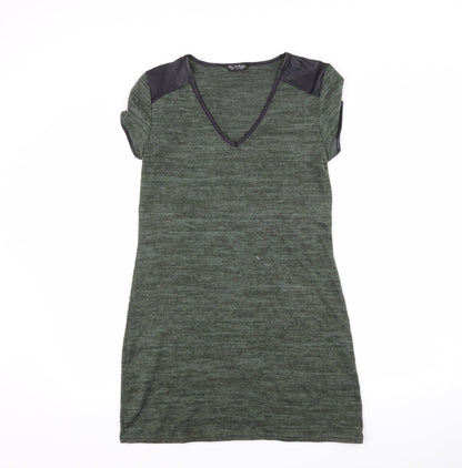 Miss Selfridge Womens Green   T-Shirt Dress  Size 8
