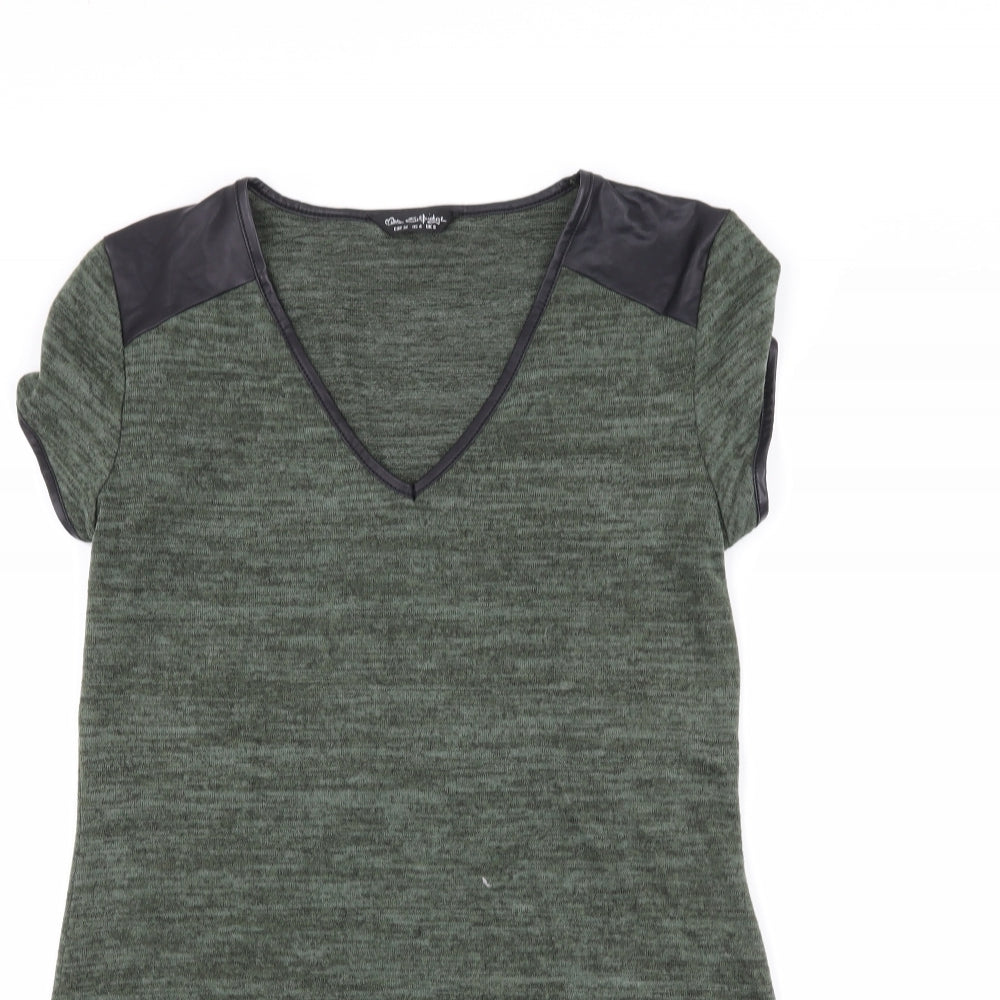 Miss Selfridge Womens Green   T-Shirt Dress  Size 8