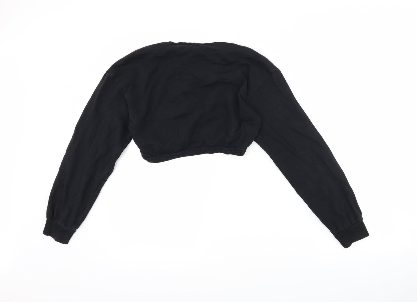 H&M Womens Black   Pullover Sweatshirt Size XS  - nasa cropped