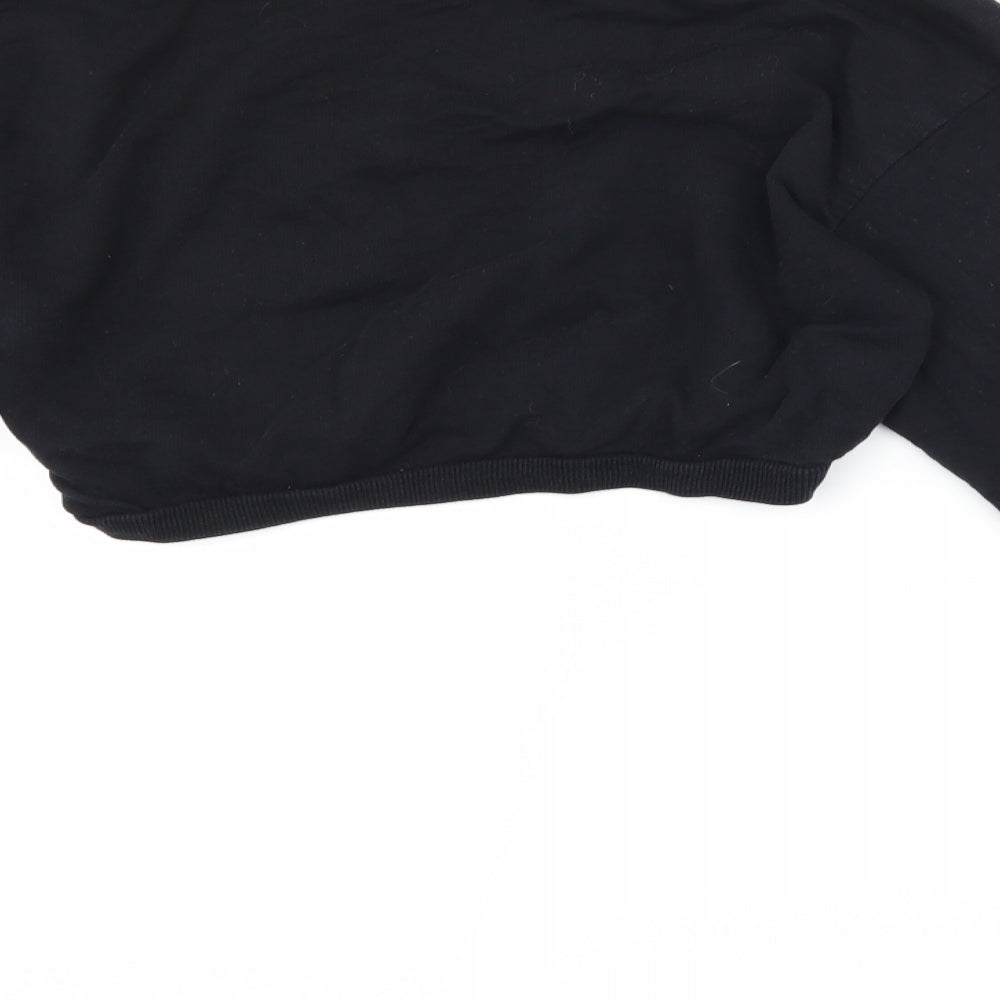 H&M Womens Black   Pullover Sweatshirt Size XS  - nasa cropped