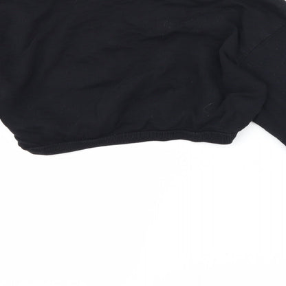 H&M Womens Black   Pullover Sweatshirt Size XS  - nasa cropped