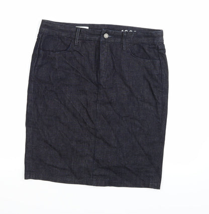 Gap Womens Blue  Denim A-Line Skirt