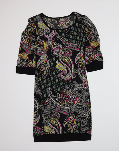 Body Flirt Womens Black Paisley  A-Line  Size 6