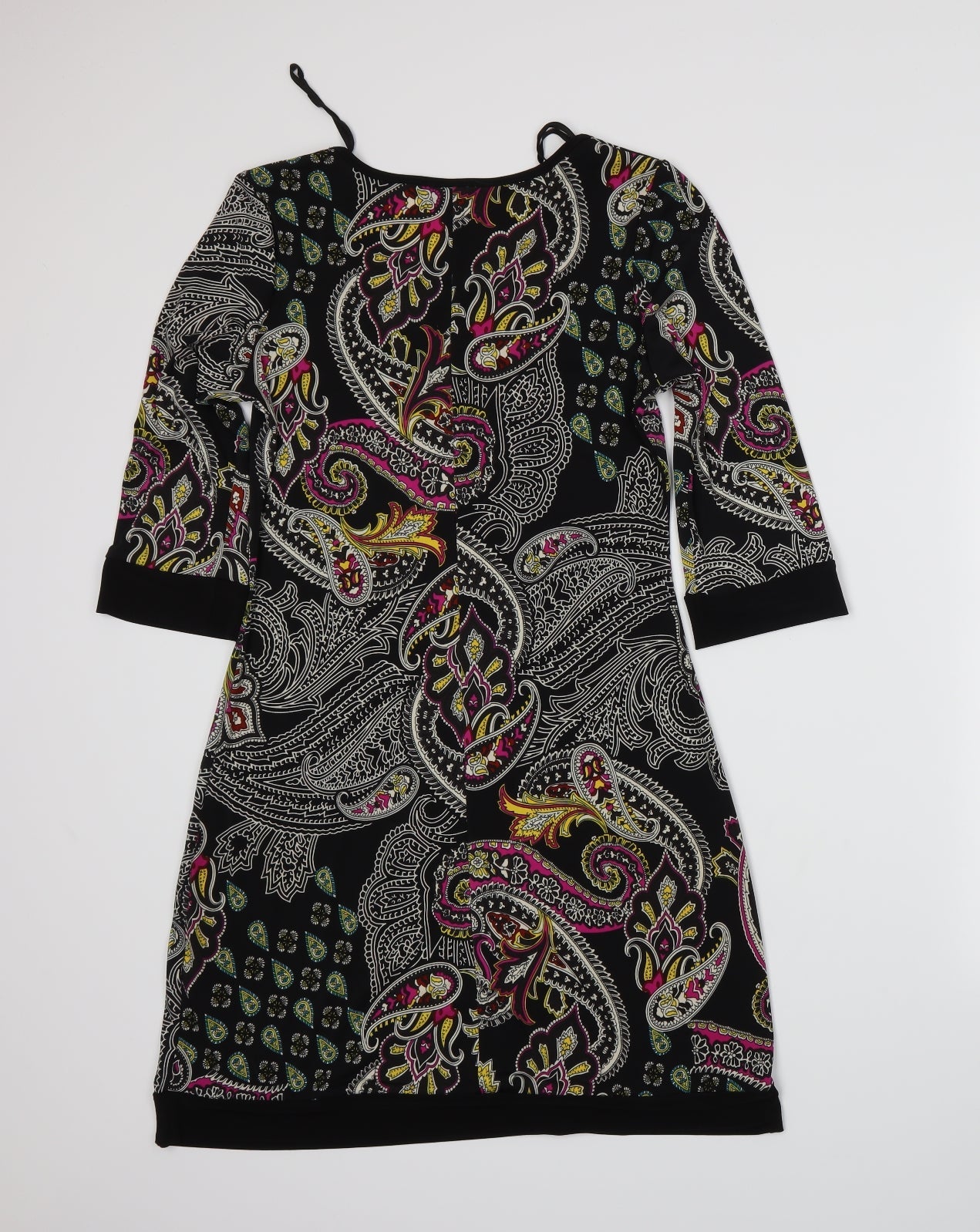 Body Flirt Womens Black Paisley  A-Line  Size 6