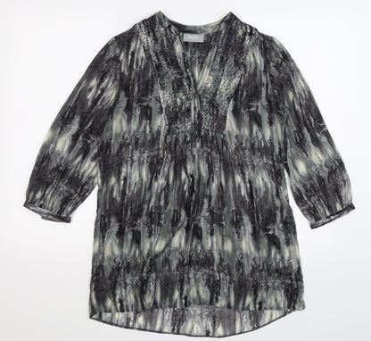Womens UK Size S Wallis Grey Tunic Blouse