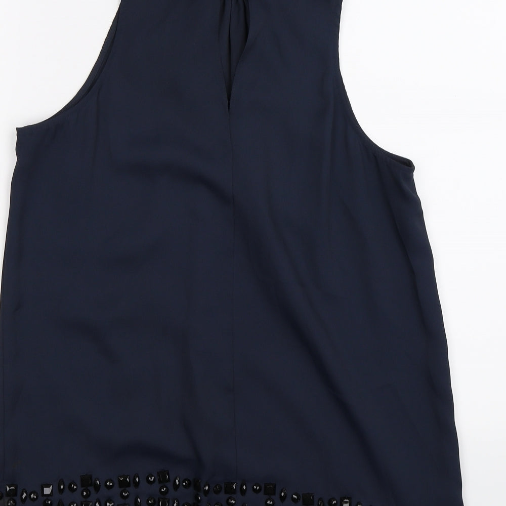 Womens UK Size 10 NEXT Blue Tunic Blouse
