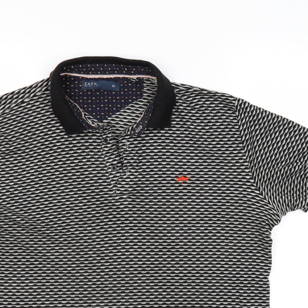 Easy Mens Grey    Polo Size M