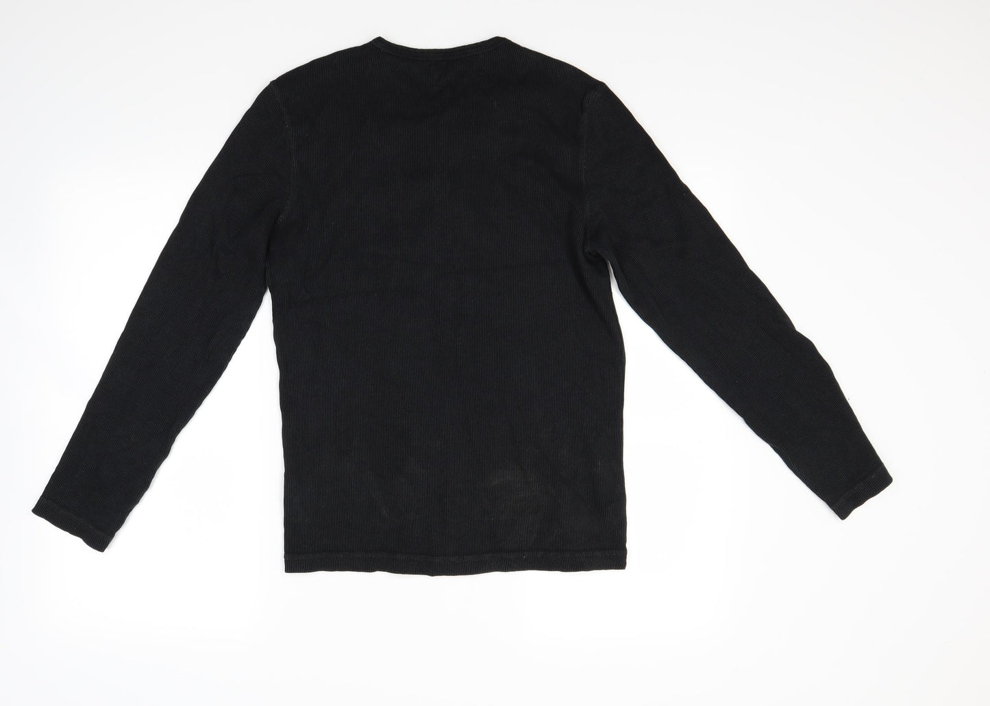Borton Mens Black    Button-Up Size M