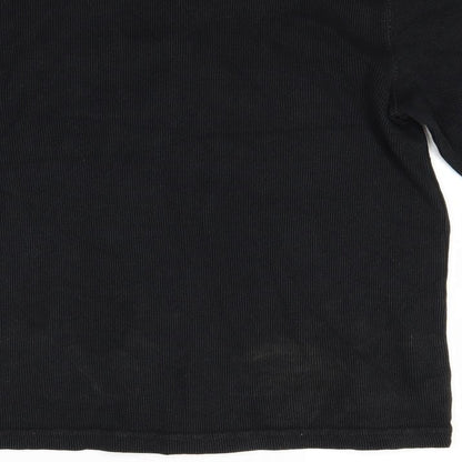 Borton Mens Black    Button-Up Size M