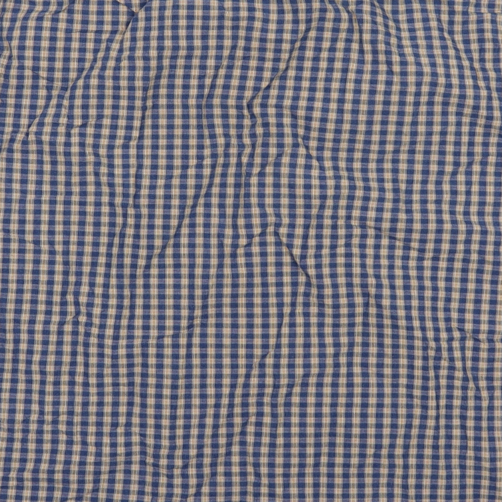 Mens UK Size 2XL Easy Blue  Button-Up Short Sleeve Casual Shirt