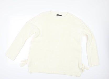 booh Womens Ivory   Pullover Jumper Size M  - tie sides