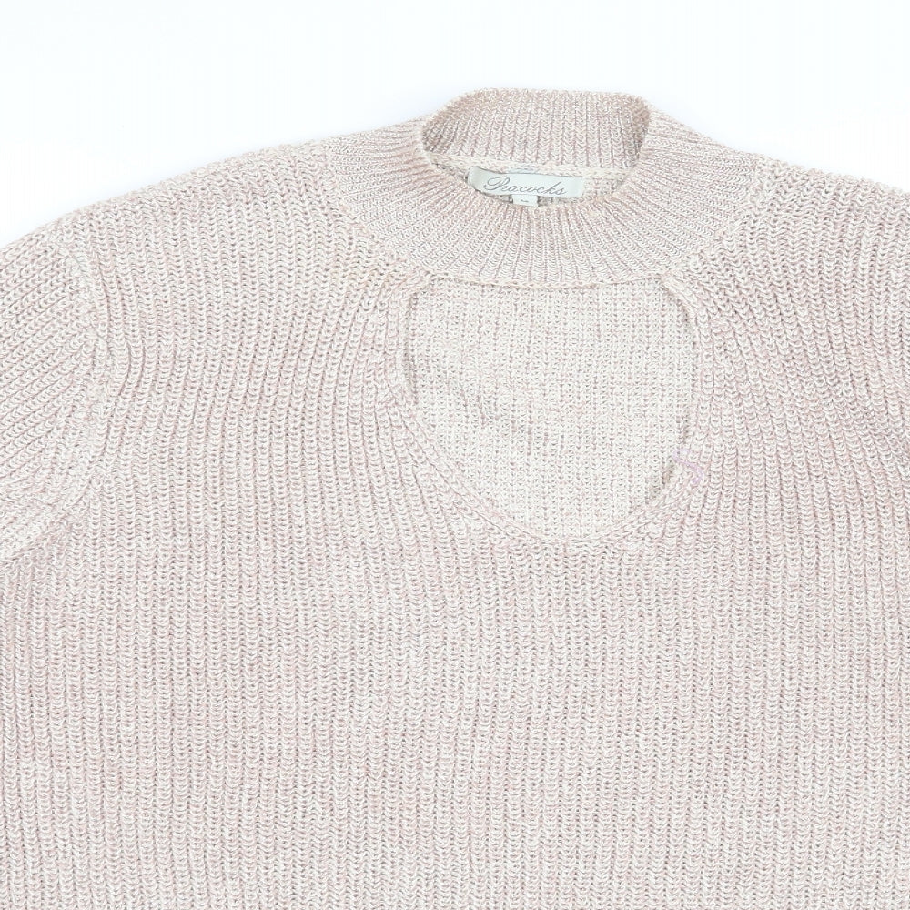 Peacocks Womens Pink   Pullover Jumper Size M