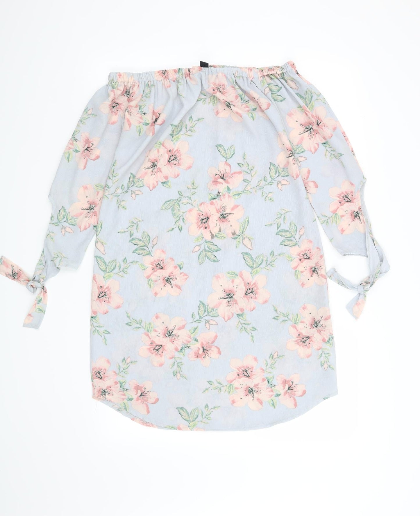 New Look Womens Blue Floral  Shirt Dress  Size 10