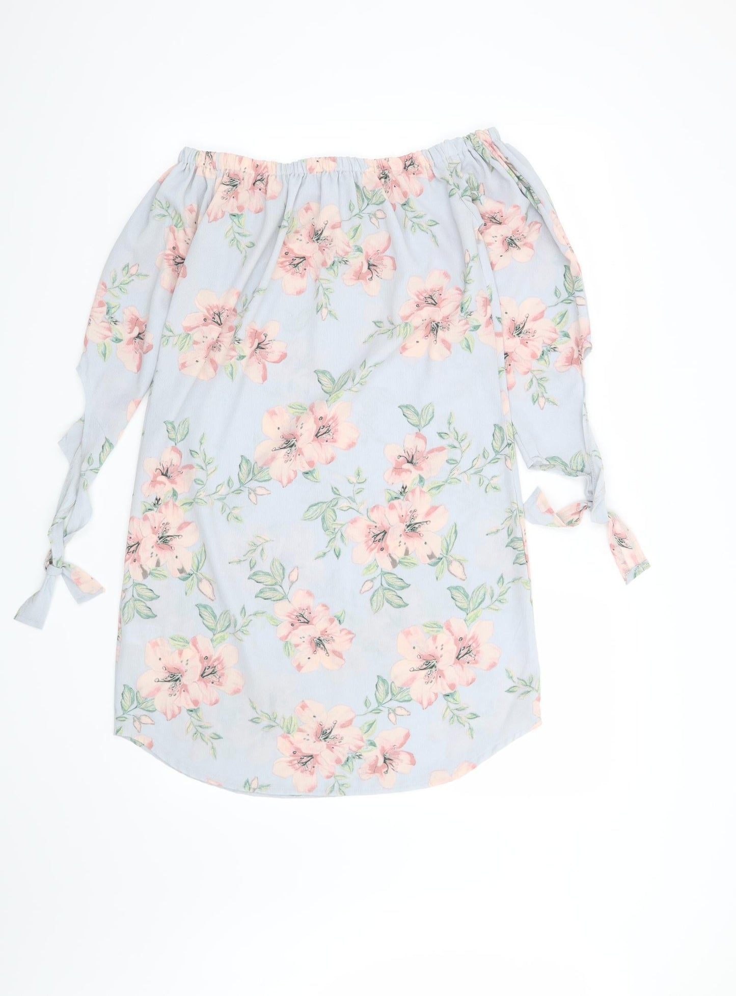 New Look Womens Blue Floral  Shirt Dress  Size 10