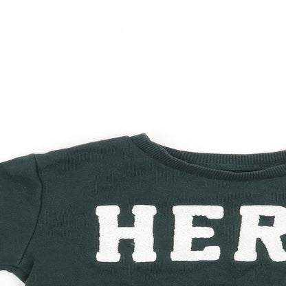 Primark Boys Green   Pullover Sweatshirt Size 3-4 Years  - Hero