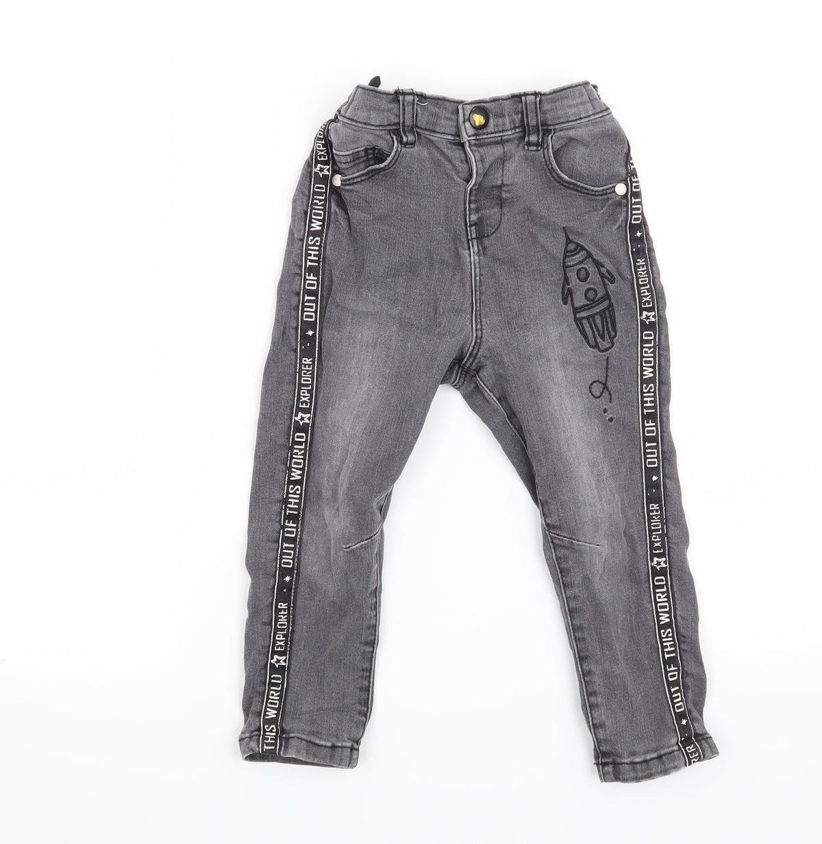 George Boys Grey   Cargo Jeans Size 18-24 Months  - Rocket