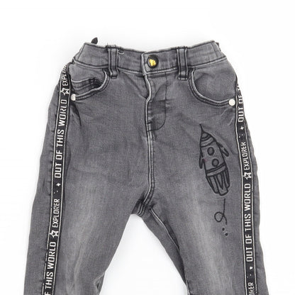 George Boys Grey   Cargo Jeans Size 18-24 Months  - Rocket
