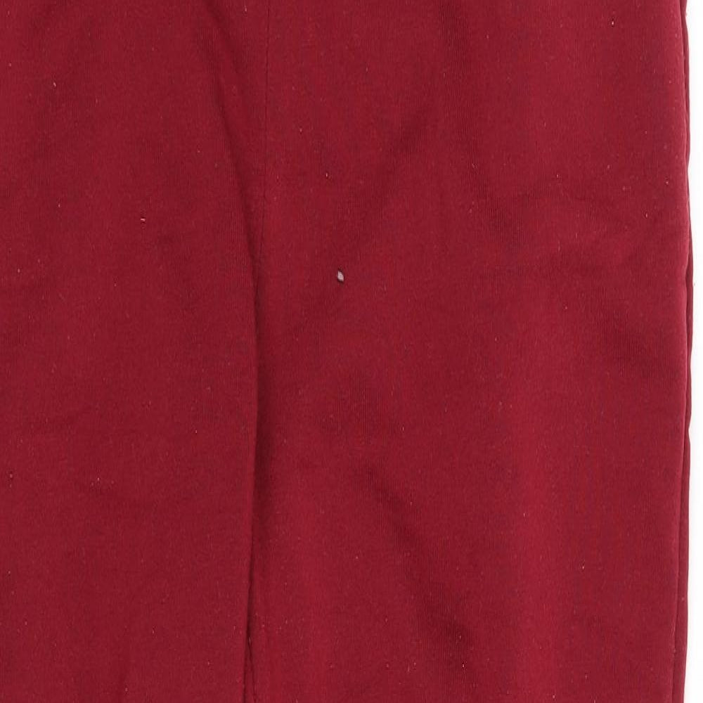 Womens UK Size L Preworn Regular Fit Sweatpants Red Trousers