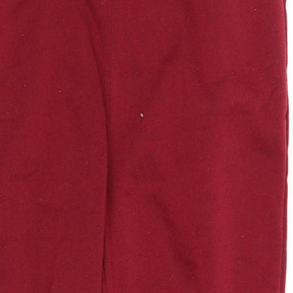Womens UK Size L Preworn Regular Fit Sweatpants Red Trousers