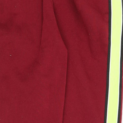 Womens UK Size L Preworn Regular Fit Sweatpants Red Trousers